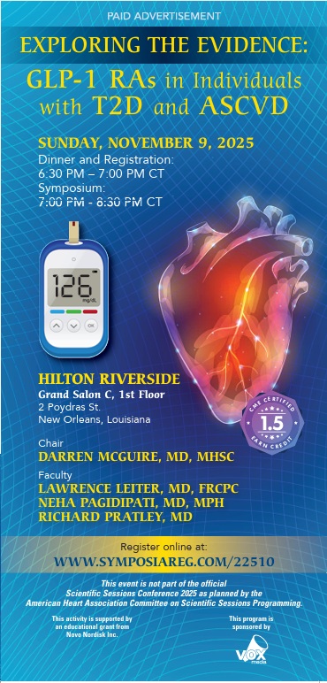 Poster for EXPLORING THE EVIDENCE: GLP-1 RAs in Individuals with T2D and ASCVD